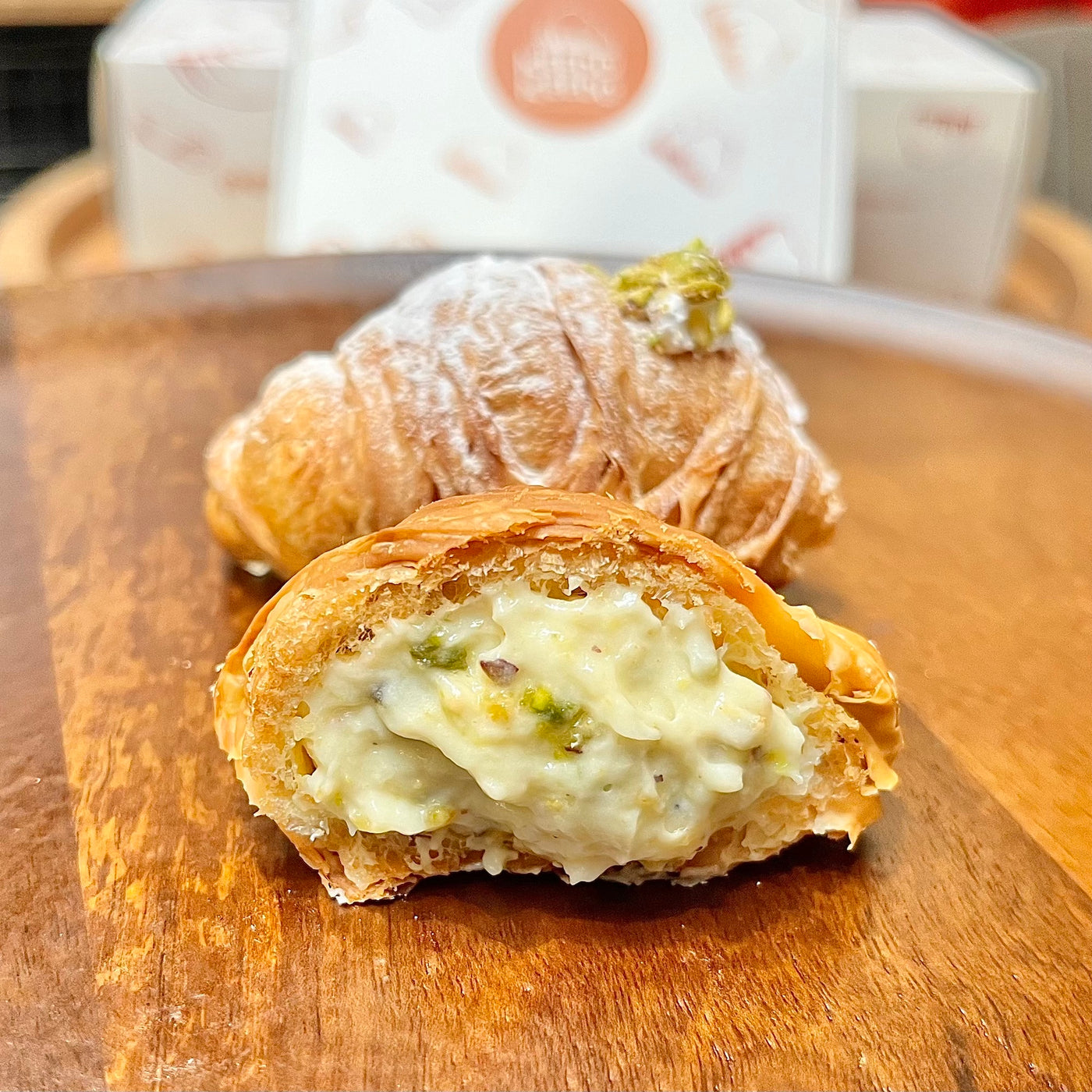 Lobster Tail Pastry - Pistachio with Bold Orange